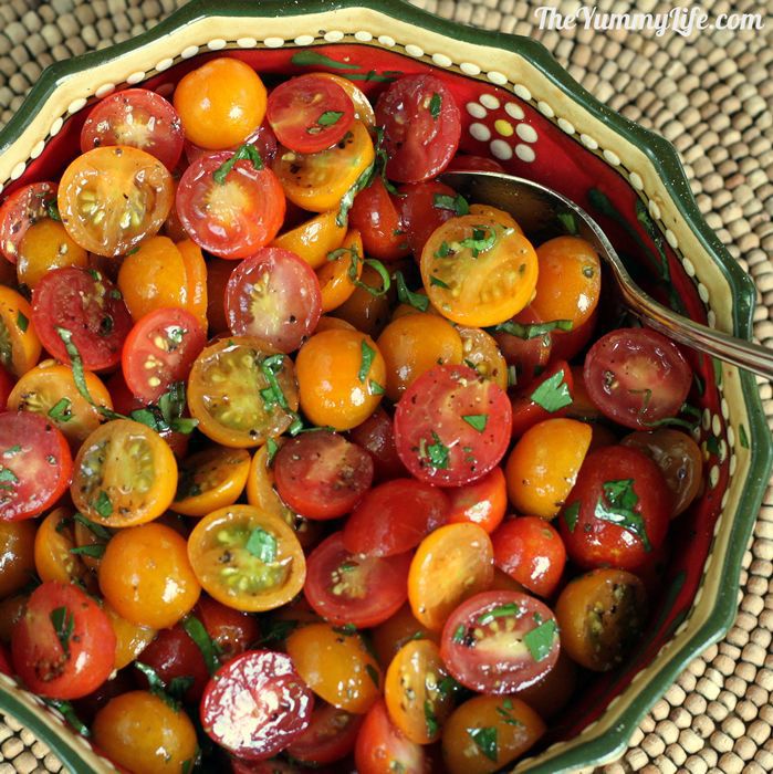 Marinated tomatoes